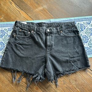 Gap High Rise Black Cut Off Shorts